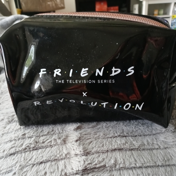 Friends x Revoultion Handbags - Friends x Revolution Black Cosmetic/Travel Make Up Pouch Zip Up New